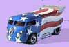 Stars and stripes Bus