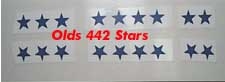Olds 442 Stripes with Stars Decals