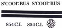 School S'cool  Bus Decal