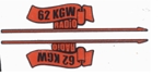 Super Van KGW Radio Decal